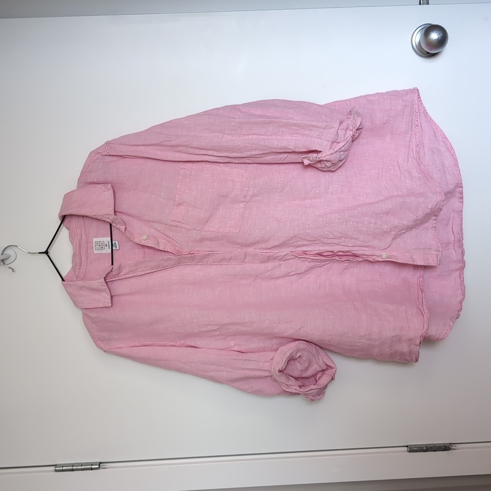 Pink linen shirt
